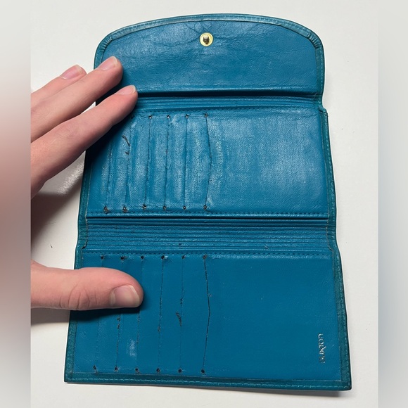 Vintage Buxton Gorgeous Blue Wallet - Picture 3 of 11